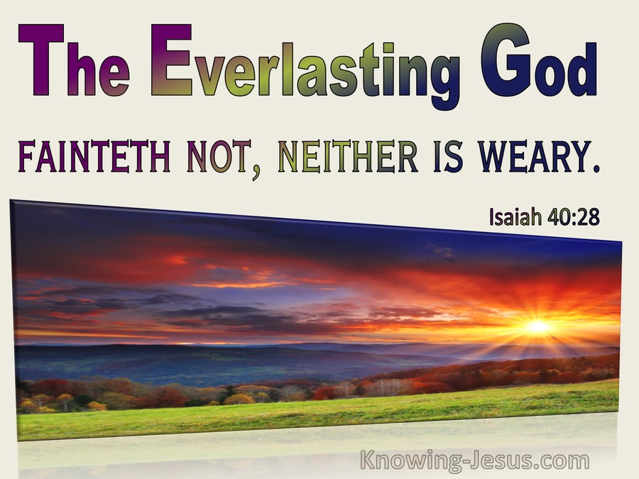 Isaiah 40:28 The Everlasting God Fainteth Not Neither Is Weary (utmost)02:09